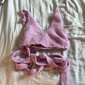 Urban outfitters purple crop top w wrap